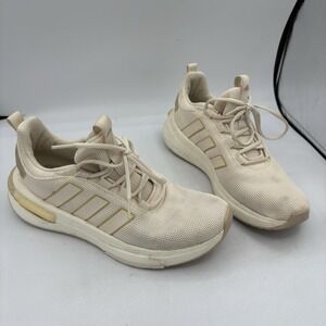 Adidas Athletic Shoes Womens Size 8 White Racer TR23 Cloudfoam Run Walk Sneakers